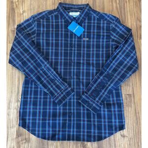 Columbia Men's Vapor Ridge III‎ Plaid Button Down Shirt Large Blue Multi New